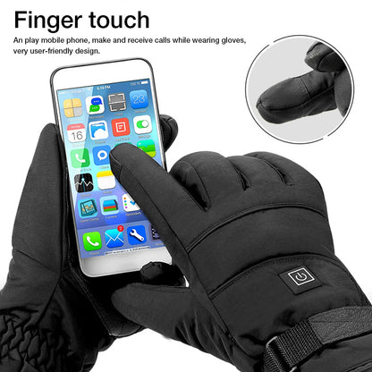 Winter Electric Heated Gloves Motorcycle Touch Screen Gloves