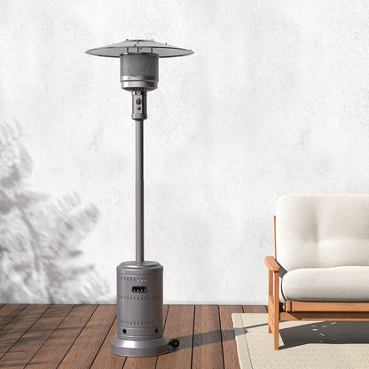 46,000 BTU Outdoor Propane Patio Heater with Wheels, Commercial & Residential - Slate Gray - Westfield Retailers