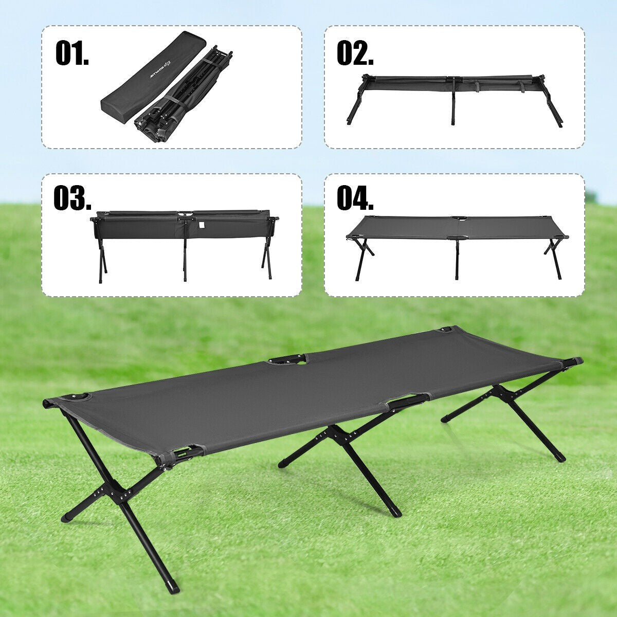 Folding Camping Cot for Kids and Adults - Westfield Retailers