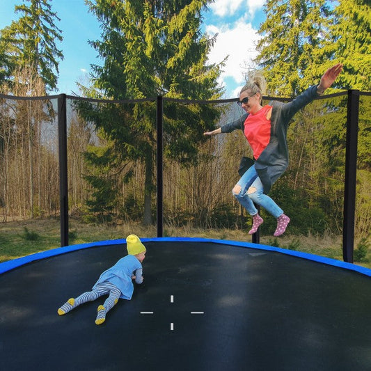 Outdoor Trampoline Combo Bounce Jump with Safety Closure Net Ladder