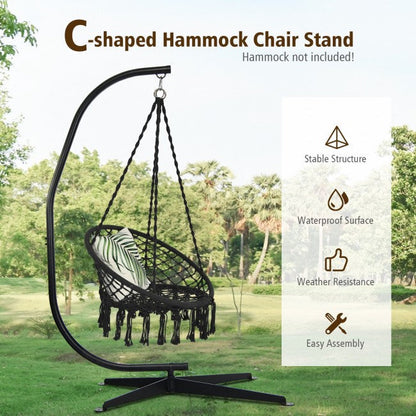 Hanging Hammock Chairs with solid steel C stand frame