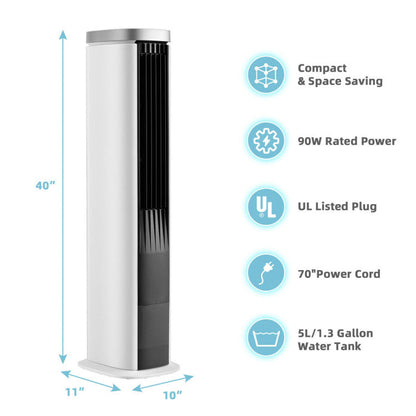 3-In-1 Portable Evaporative Air Cooler with Timer