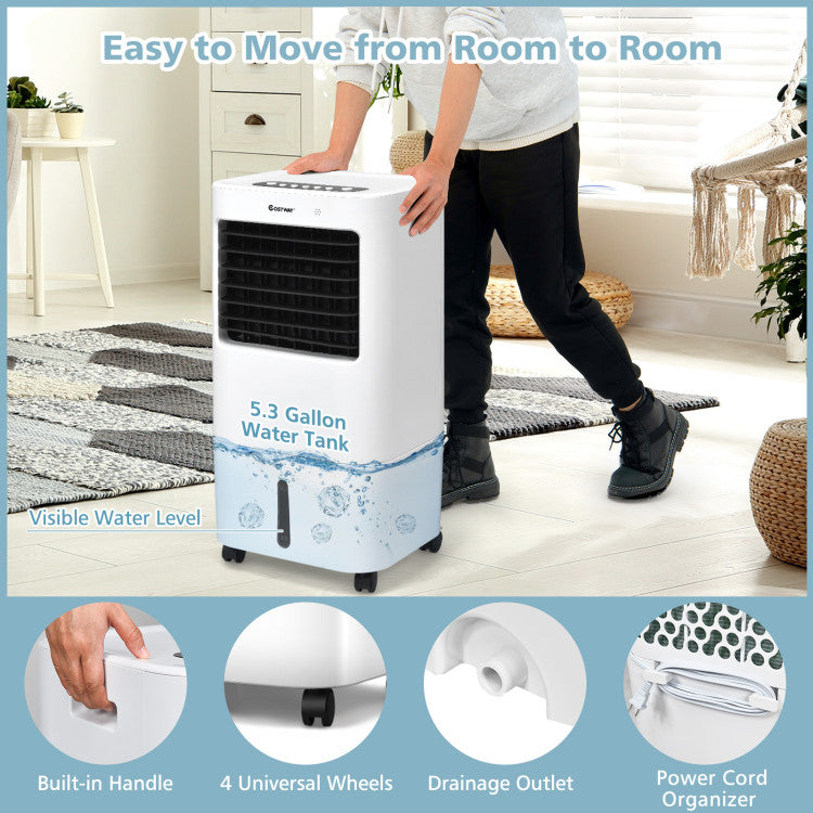 3-in-1 Evaporative Portable Air Cooler Fan with Remote Control