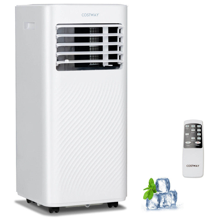 8000 BTU(Ashrae) Portable Air Conditioner Cools 250 Sq.Ft with Timer