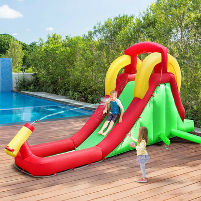 Kids Garden Inflatable Water Slides with Climb Wall
