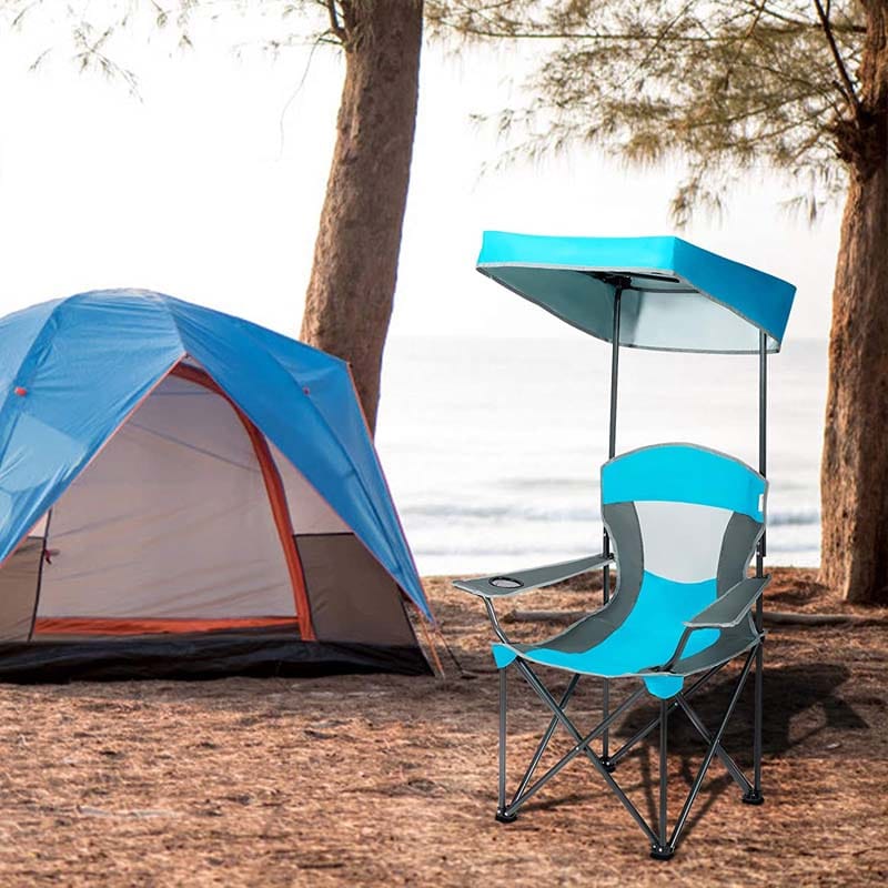 Folding Camping Beach Chair with Canopy