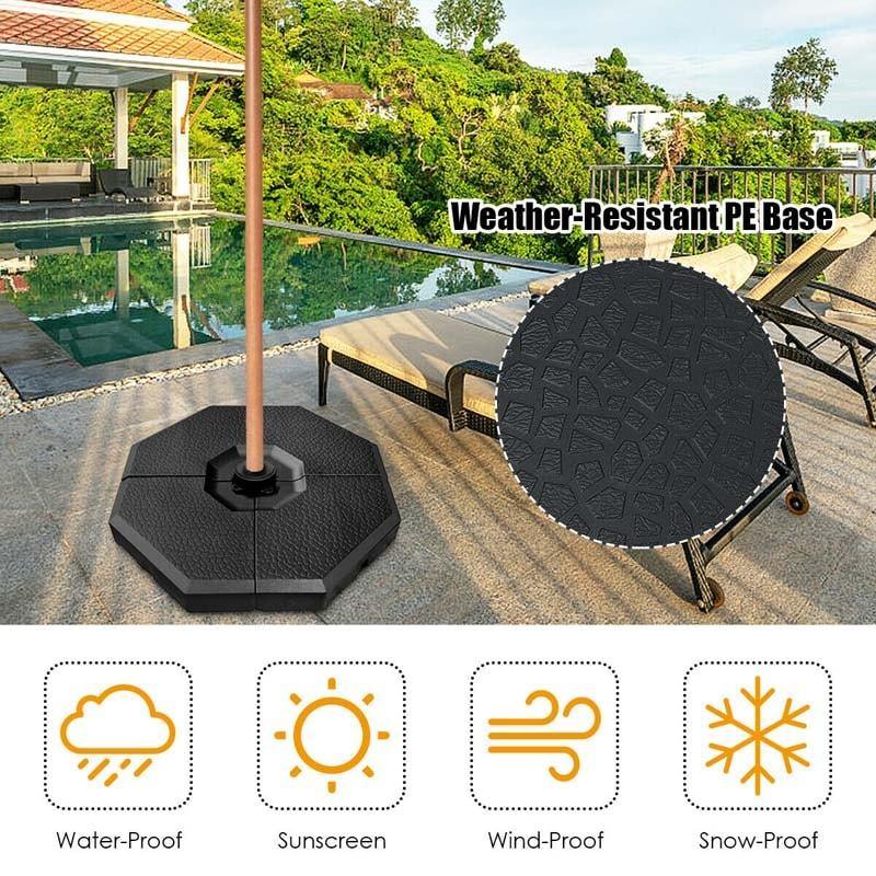 4 Pcs Patio Cantilever Offset Umbrella Weights Base Set