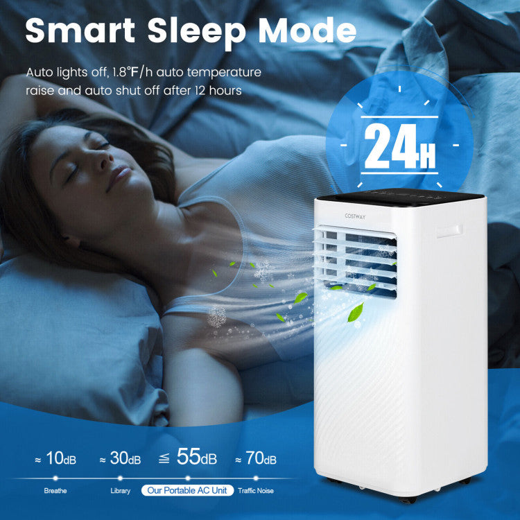 8000 BTU(Ashrae) Portable Air Conditioner with Remote Control