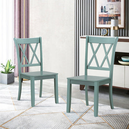 Set of 2 X-Back Dining Chair- Mint green