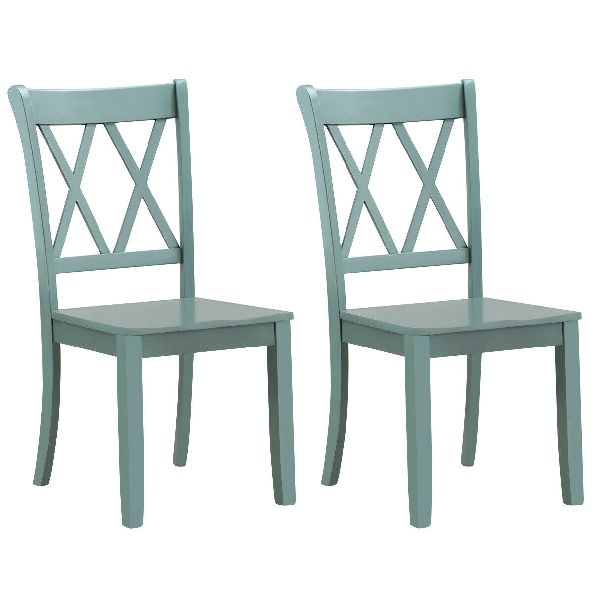 Set of 2 X-Back Dining Chair- Mint green