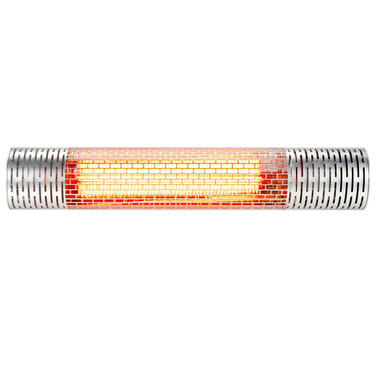 1500W Electric Heater Wall-Mounted Far Longwave Infrared Heater with Remote Control and Timing Function