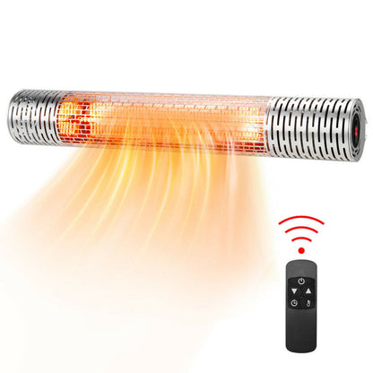 1500W Electric Heater Wall-Mounted Far Longwave Infrared Heater with Remote Control and Timing Function