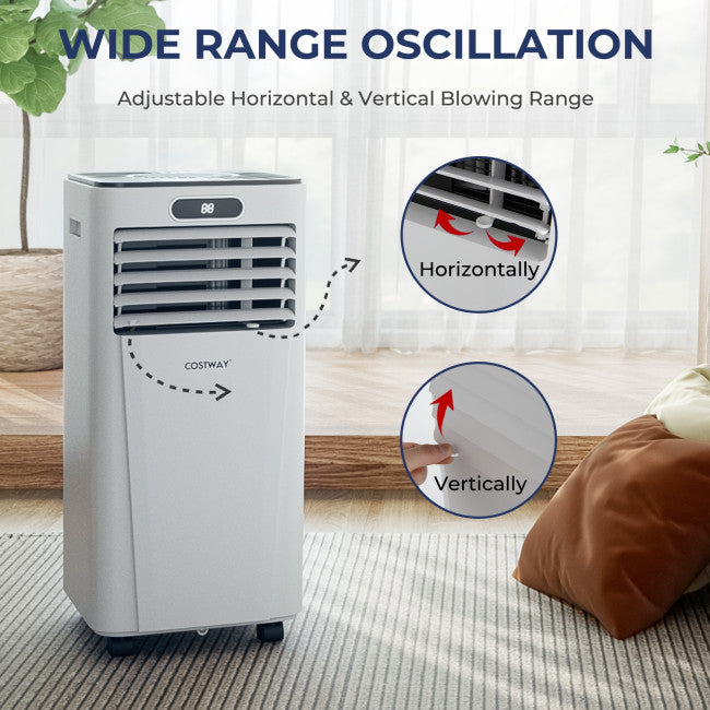 3-in-1 Portable Air Conditioner 10000BTU Air Cooler Fan with 24H Timer Function and Remote Control