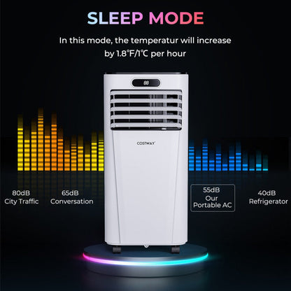 3-in-1 Portable Air Conditioner 10000BTU Air Cooler Fan with 24H Timer Function and Remote Control