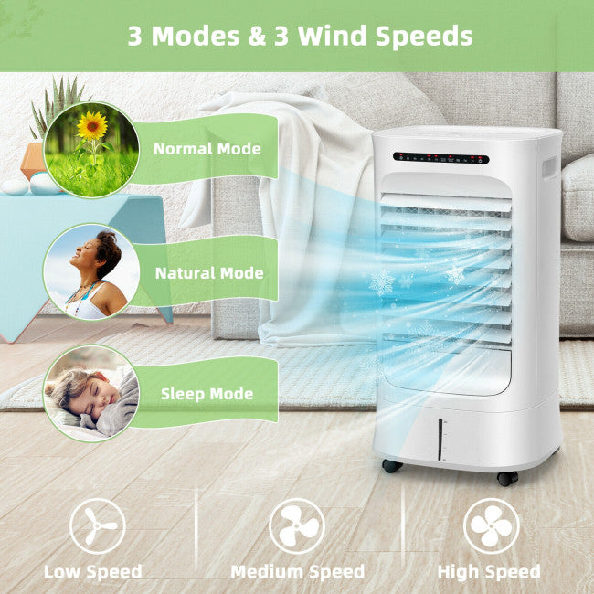 3-in-1 Portable Evaporative Air Conditioner Air Cooler Fan with 3 Wind Modes and 3 Fan Speeds