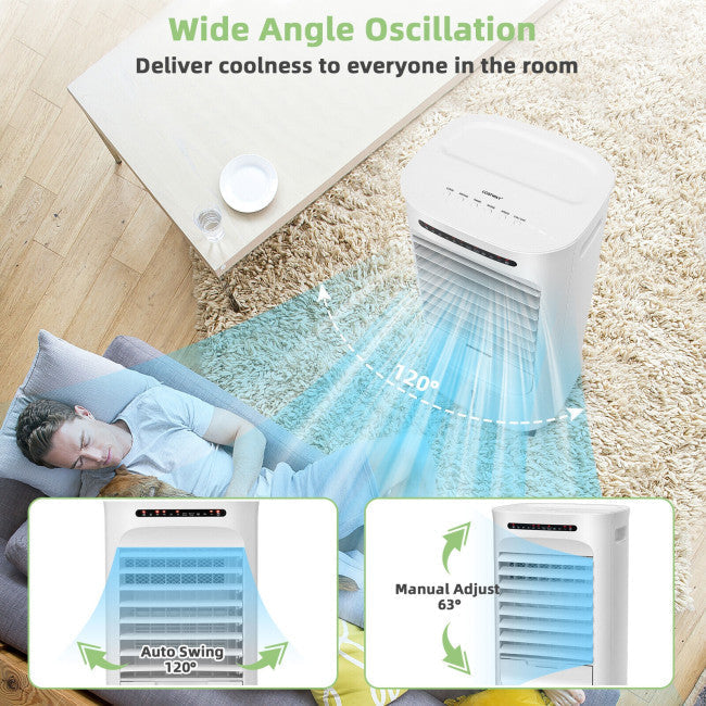 3-in-1 Portable Evaporative Air Conditioner Air Cooler Fan with 3 Wind Modes and 3 Fan Speeds