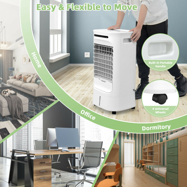 3-in-1 Portable Evaporative Air Conditioner Air Cooler Fan with 3 Wind Modes and 3 Fan Speeds