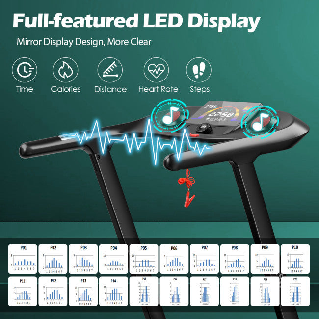 4.75 HP Electric Treadmill Running Machine With LED Display and 20 Preset Programs