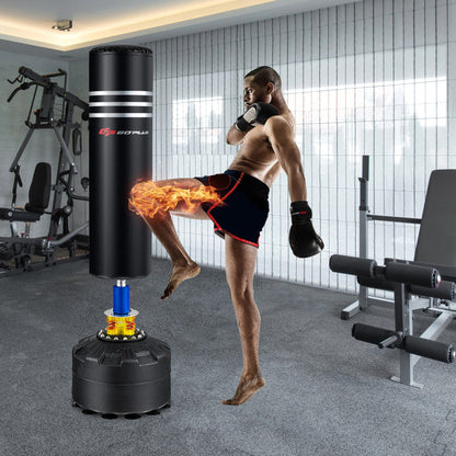 70 Inch Freestanding Punching Bag 220lbs Heavy Boxing Sandbag with Gloves and 12 Suction Cup Base