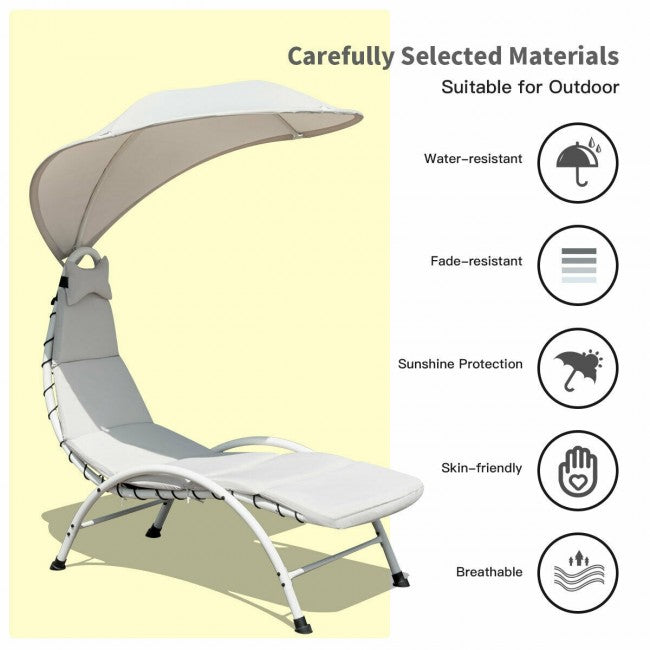 Outdoor Chaise with Canopy