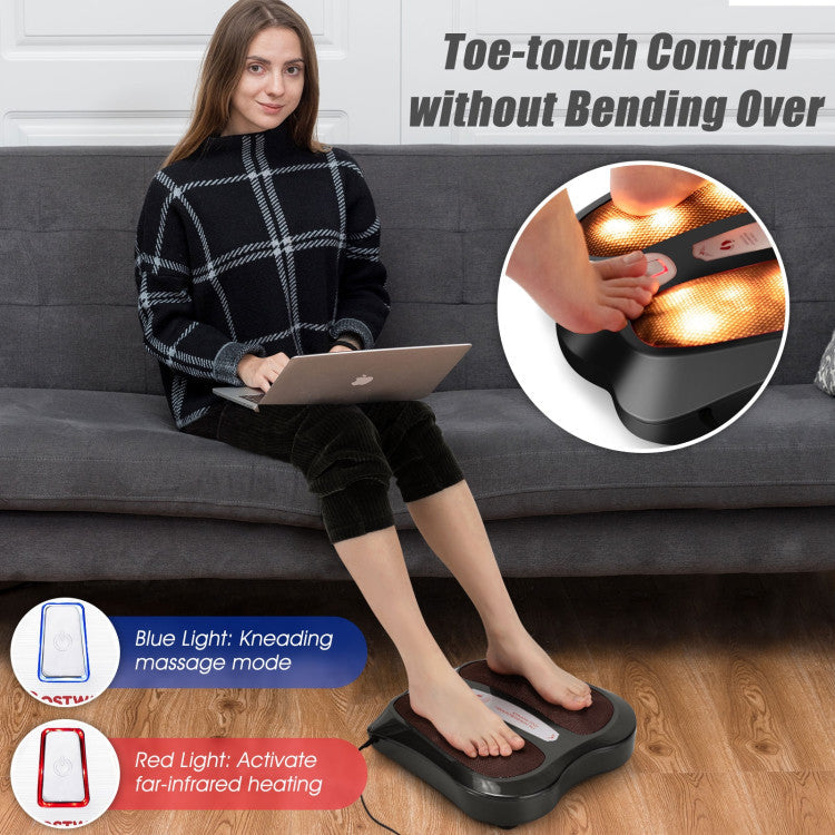 Shiatsu Electric Foot and Calf Massager 18 Deep-Kneading Feet Stress Reliever with Heat for Muscle Pain Relief