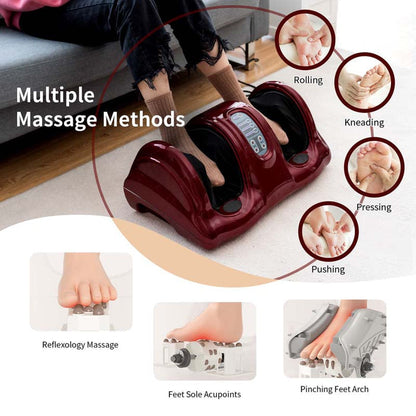 Electric Shiatsu Foot Massager with High Intensity Rollers, Massage Machine for Feet