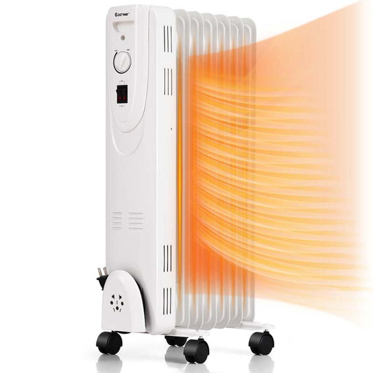 1500W Quiet Oil Filled Space Heater Portable Allergen Free Radiator