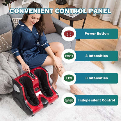 Foot Calf Leg Massager Machine with Heat, Electric Foot Massager, Shiatsu Rolling Vibration Deep Kneading Massage Therapy - Westfield Retailers