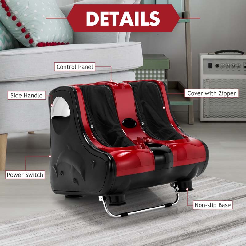 Foot Calf Leg Massager Machine with Heat, Electric Foot Massager, Shiatsu Rolling Vibration Deep Kneading Massage Therapy - Westfield Retailers