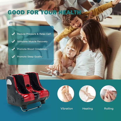 Foot Calf Leg Massager Machine with Heat, Electric Foot Massager, Shiatsu Rolling Vibration Deep Kneading Massage Therapy - Westfield Retailers