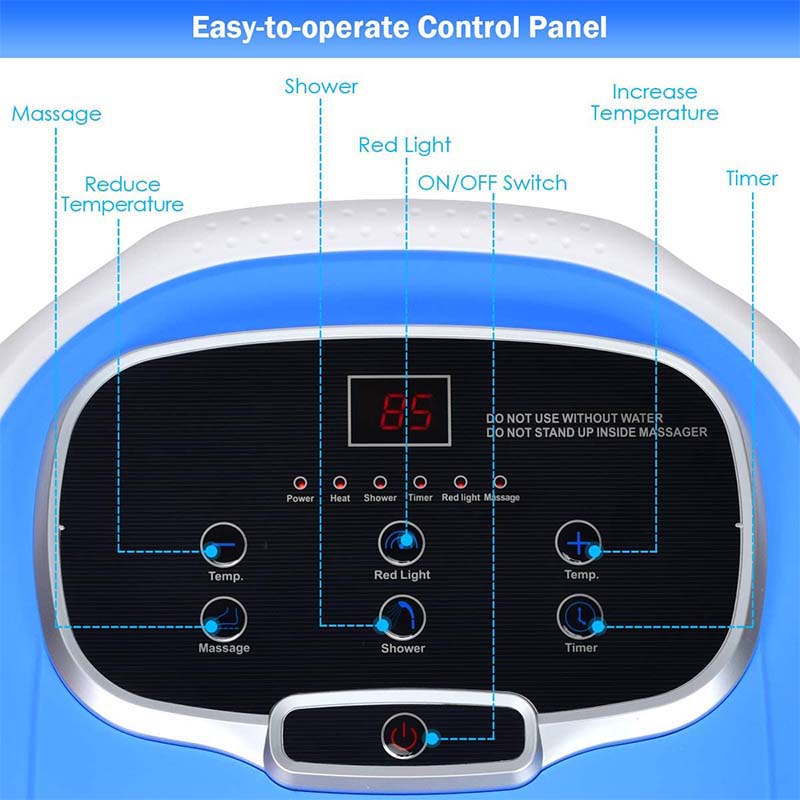 Foot Spa Bath Massager with Motorized Shiatsu Massage Balls and Adjustable Water Jets