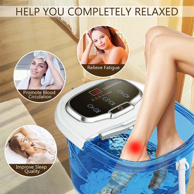 Foot Spa Bath Massager with Motorized Shiatsu Massage Balls and Adjustable Water Jets