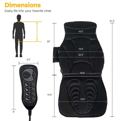 Massage Seat Cushion, Full Body Muscle Relax Massage Chair Pad Heated Back Massager with 10 Vibration Motors