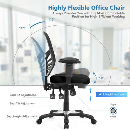 Ergonomic Mesh Office Chair Recliner Computer Desk Chair with Adjustable Armrests and Back Height