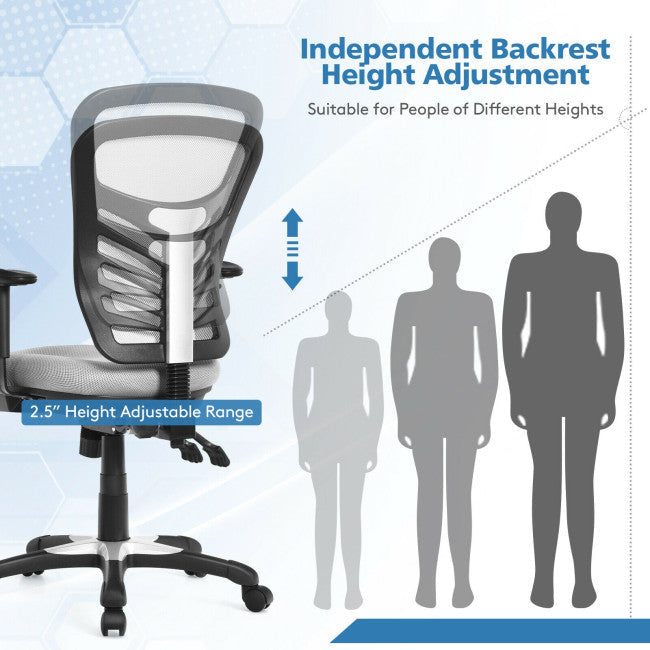 Ergonomic Mesh Office Chair Recliner Computer Desk Chair with Adjustable Armrests and Back Height