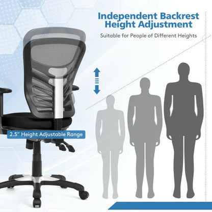 Ergonomic Mesh Office Chair Recliner Computer Desk Chair with Adjustable Armrests and Back Height