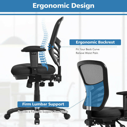 Ergonomic Mesh Office Chair Recliner Computer Desk Chair with Adjustable Armrests and Back Height