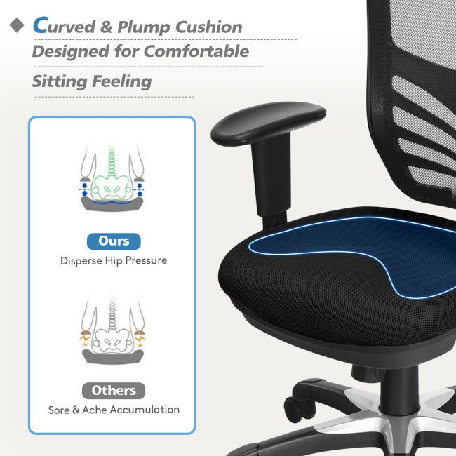 Ergonomic Mesh Office Chair Recliner Computer Desk Chair with Adjustable Armrests and Back Height