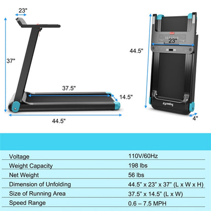 Folding Electric Superfit Treadmill Walking Running Machine