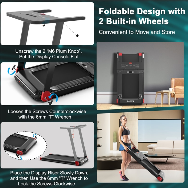 Folding Electric Superfit Treadmill Walking Running Machine