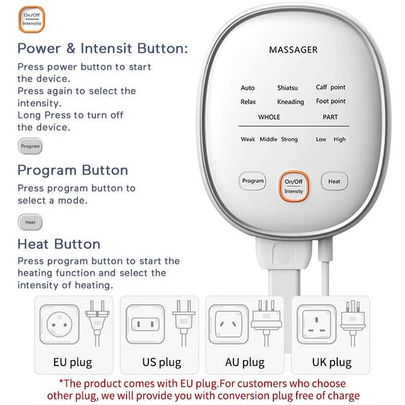 Pressotherapy Air Compression Calf & Foot Massager