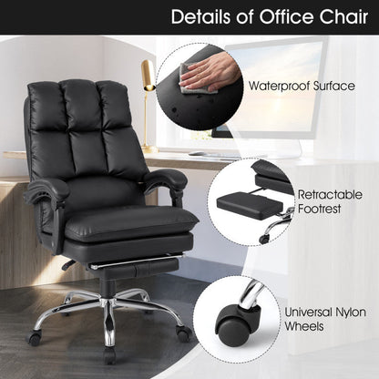 ComfyChair - Ergonomic Adjustable Swivel Office Chair with Retractable Footrest