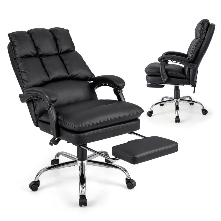 ComfyChair - Ergonomic Adjustable Swivel Office Chair with Retractable Footrest