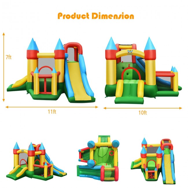 Kids Bounce House Inflatable Dual Slide Jumping Castle