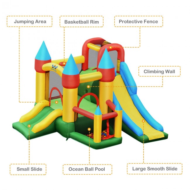 Kids Bounce House Inflatable Dual Slide Jumping Castle