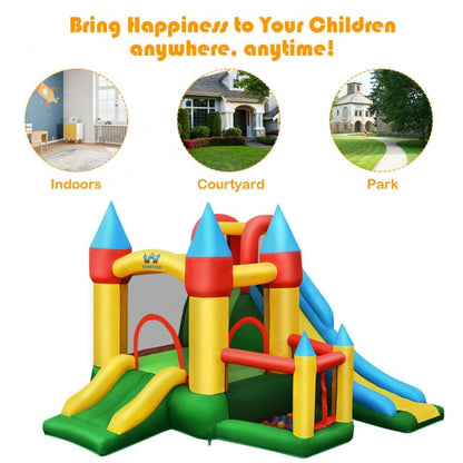 Kids Bounce House Inflatable Dual Slide Jumping Castle