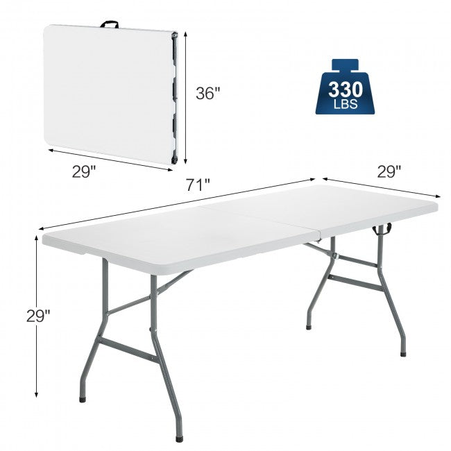 Outdoor Portable Folding Picnic Camping Table with Carrying Handle