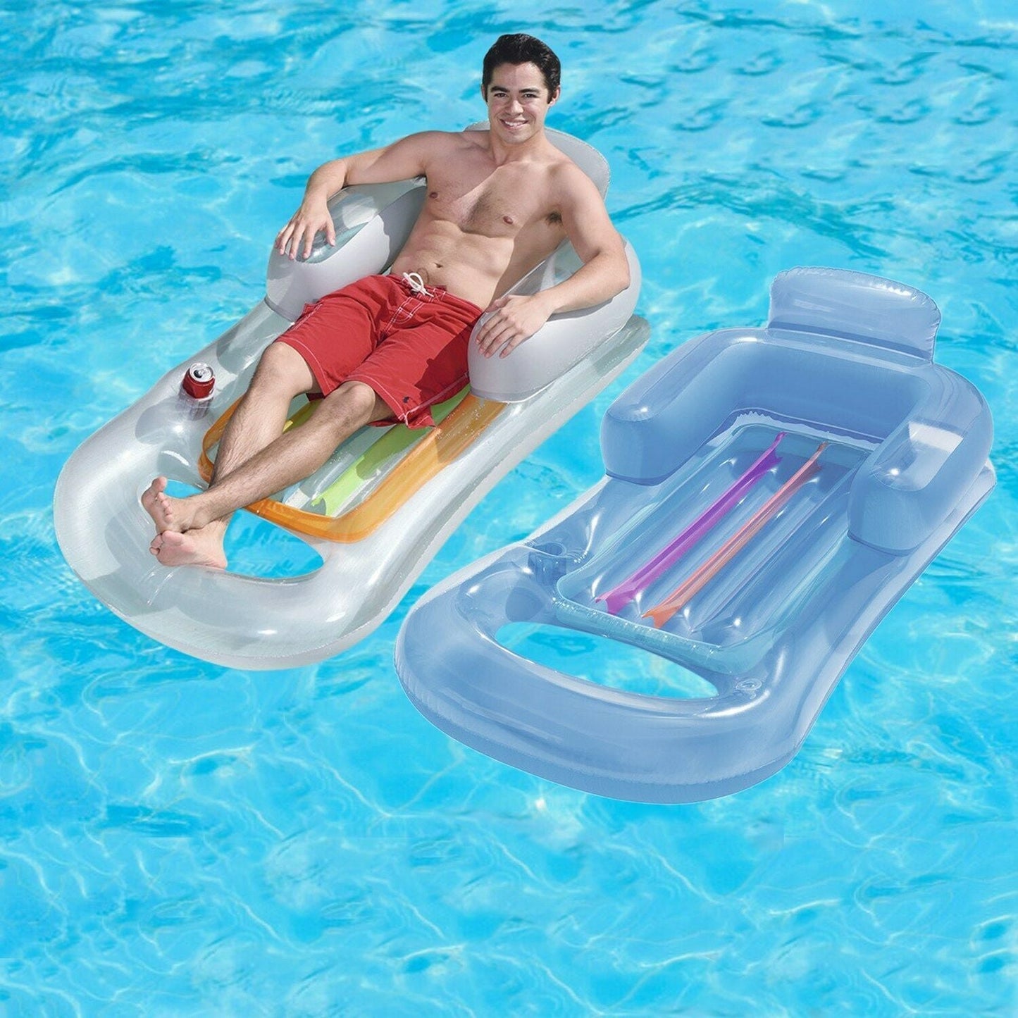 Inflatable Floating Pool Lounge Chair 59 in - Westfield Retailers