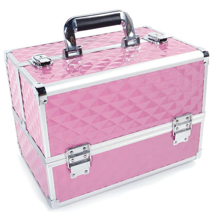 Large Compact Traveling Makeup Organizer Suitcase Box - Westfield Retailers