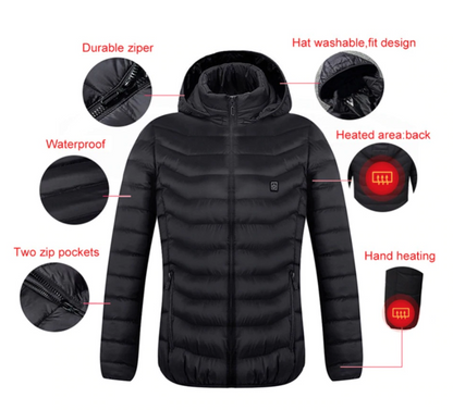 Snap On Heated Electric Jacket Battery Operated - Westfield Retailers